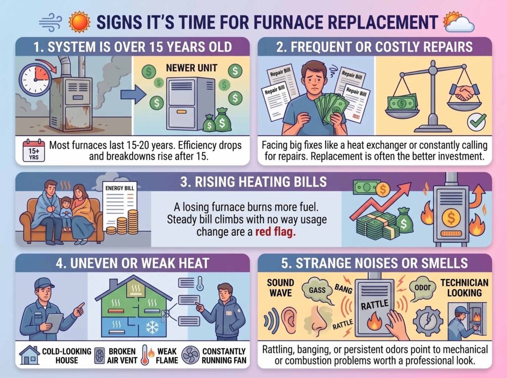 signs for furnace replacement infographic