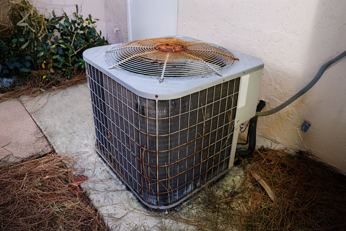 worn out AC unit