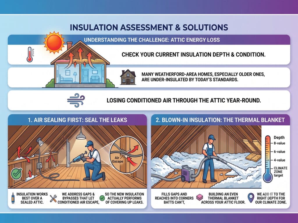 attic insulation service infographic